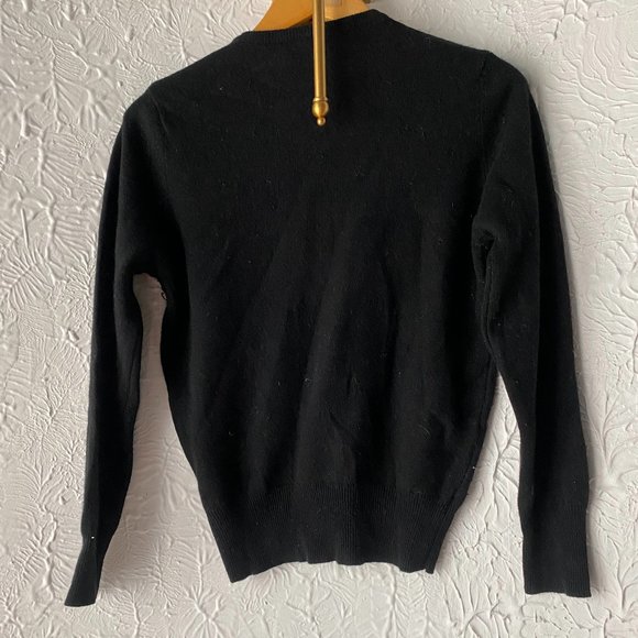 Rino Rossi Embroidered Black Wool Sweater - M - Picture 2 of 3